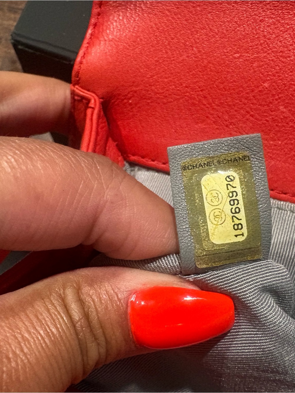 Chanel Red Quilted leBoy Chain Shoulder Bag - Picture 13 of 14